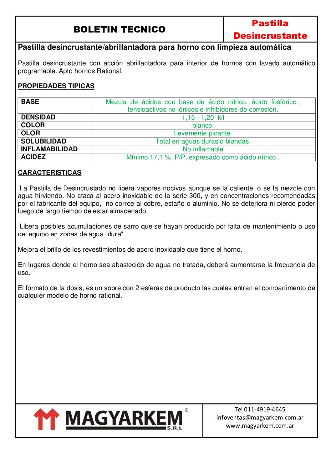 PASTILLAS DE ABRILLANTADO PARA HORNOS AUTOMATICOS - Imagen 3